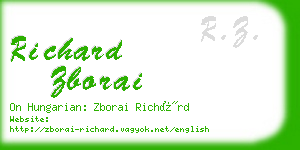 richard zborai business card